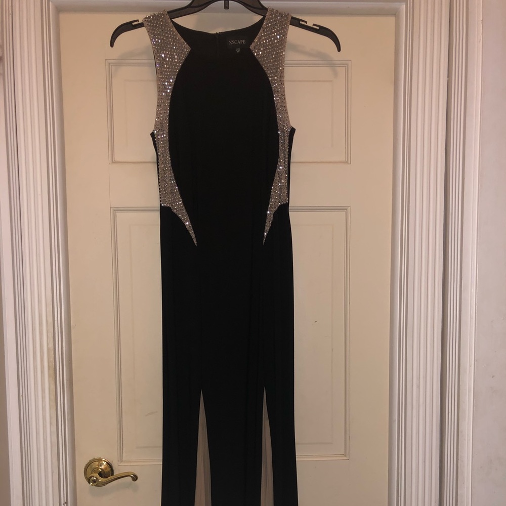 Long Black gown with embellishments
